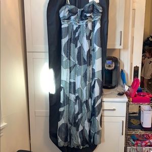 BCBG Strapless Maxi Dress with Beading Size 10